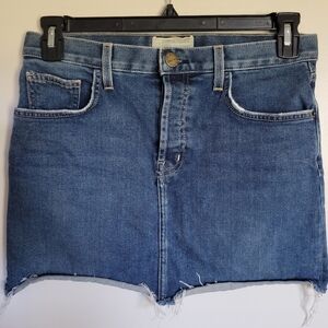 Current/Elliott Women's Denim Mini Cut-off Skirt Size 28